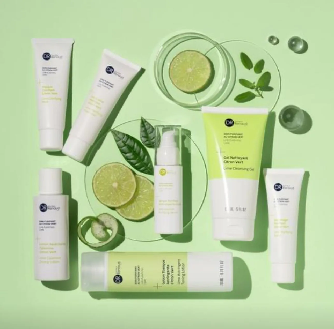 Docteur Renaud skincare line with limes