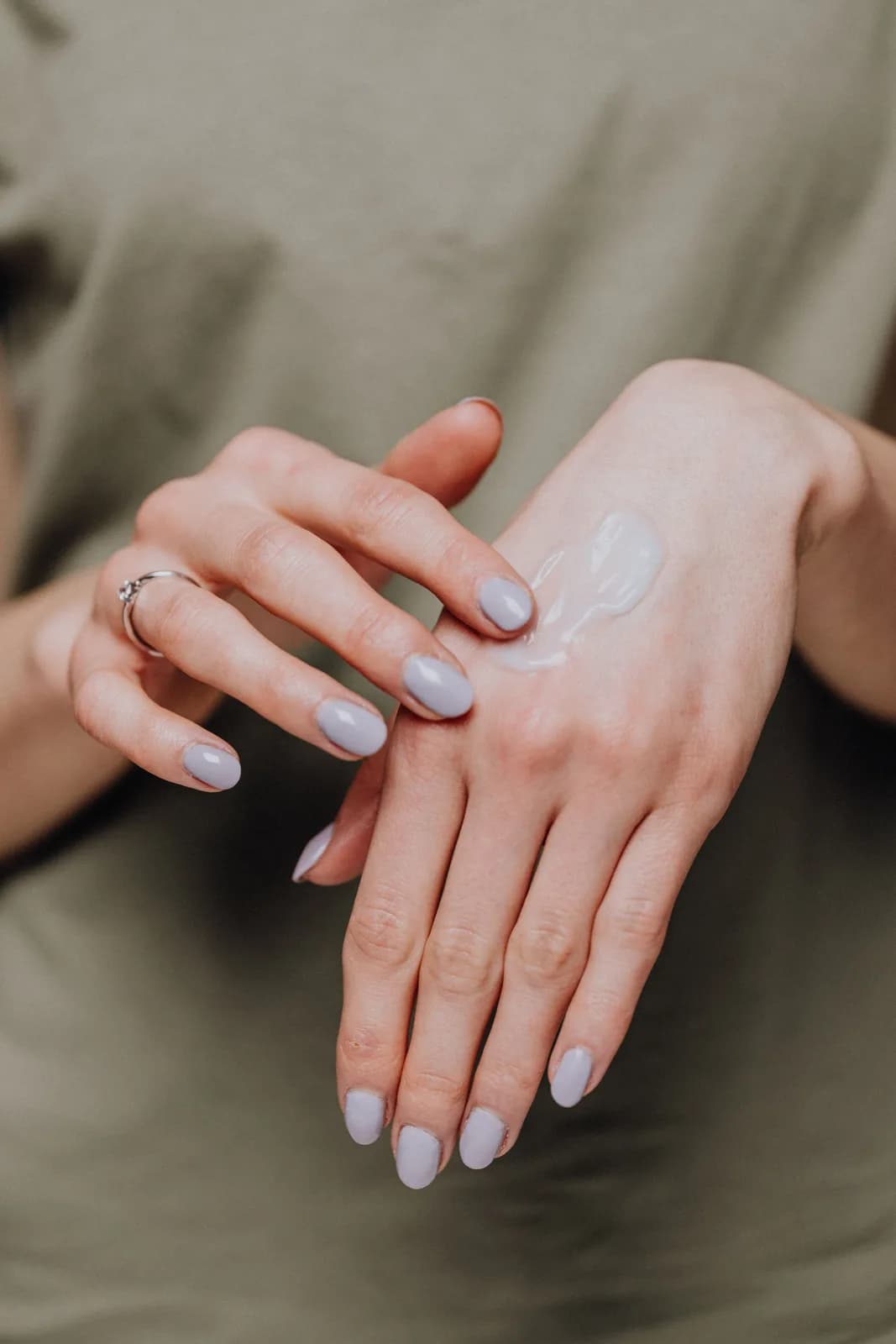 Hand care with cream